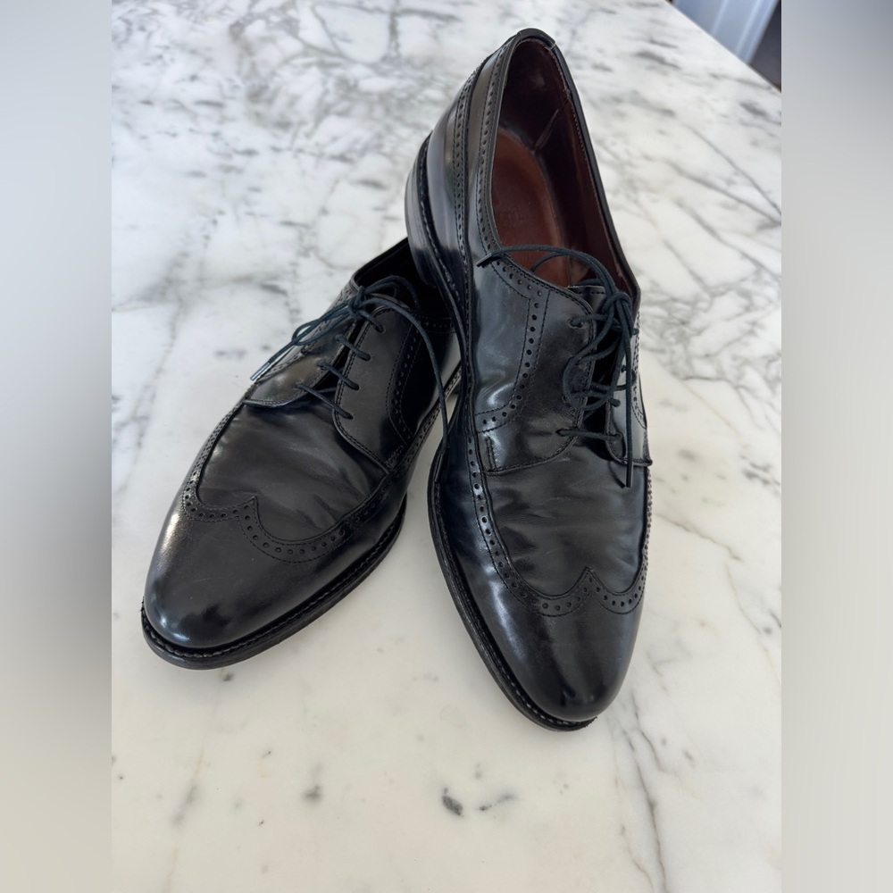 Allen Edmonds  Black Leather Wingtip Richmond Lace Up Dress Shoes 11 D